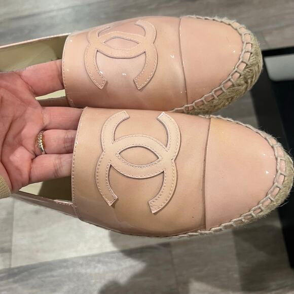 Chanel Pale Pink Nude Espadrilles Size 37 - Picture 3 of 11